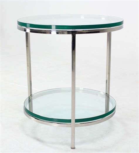 Two Tier Glass End Table 